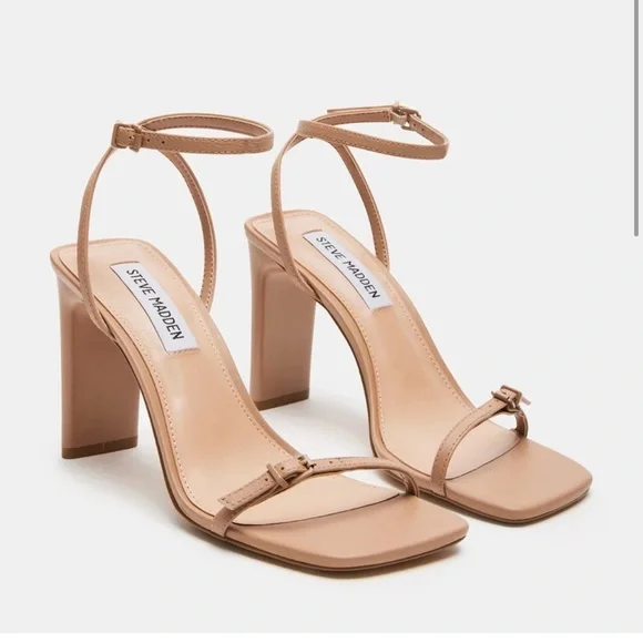 Women’s STEVE MADDEN Aileen tan leather heels- Size 8 - Picture 2 of 10
